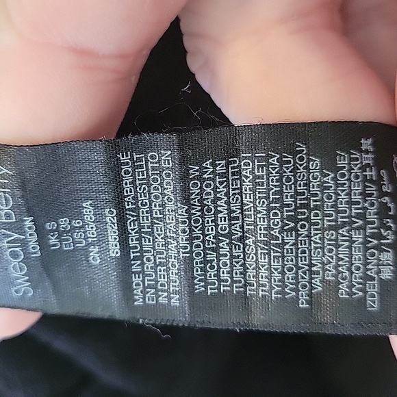 Sweaty Betty Black Long Sleeved Sweat Shirt Size 6 - Picture 3 of 4